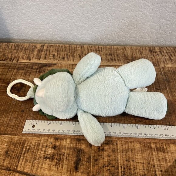 Kellytoy 13" Green Triceratops Dinosaur Crinkle Rattle Baby Toy Plush - Picture 6 of 9